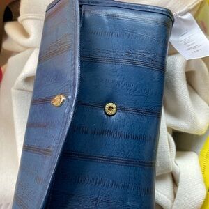 Elegant Blue Leather Women's Bag